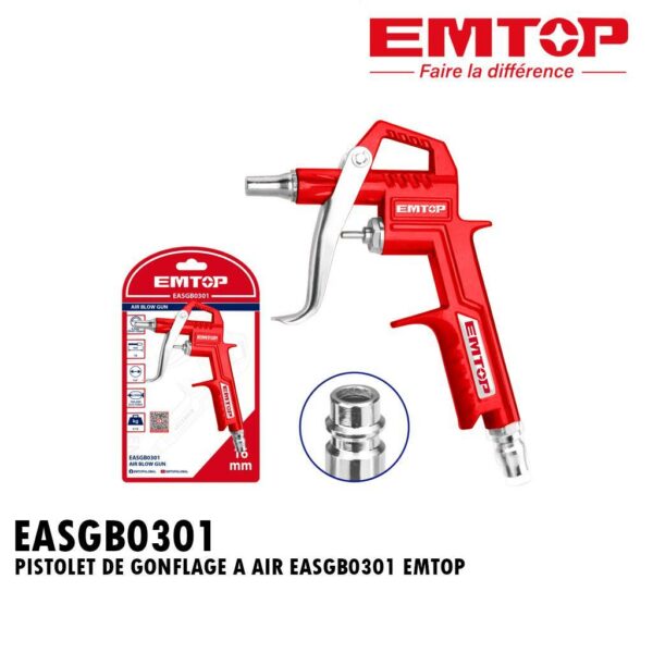 PISTOLET DE GONFLAGE A AIR EASGB0301 EMTOP