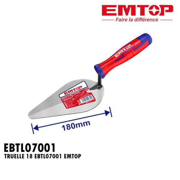 TRUELLE DE MACONNERIE 7"/180MM EBTL07001 EMTOP