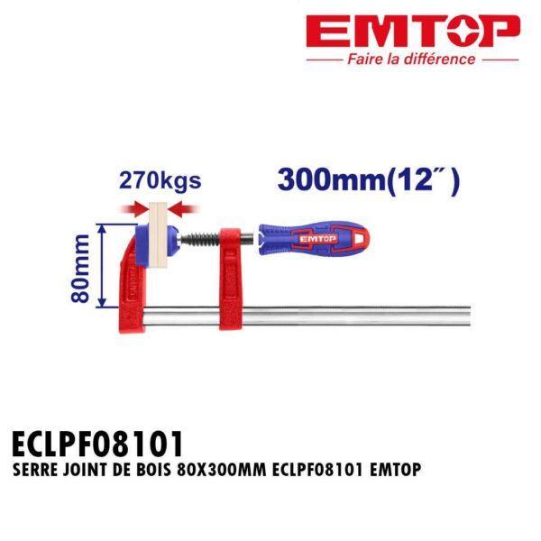 SERRE JOINT A MANCHE BOIS 80X300MM ECLPF08101 EMTOP