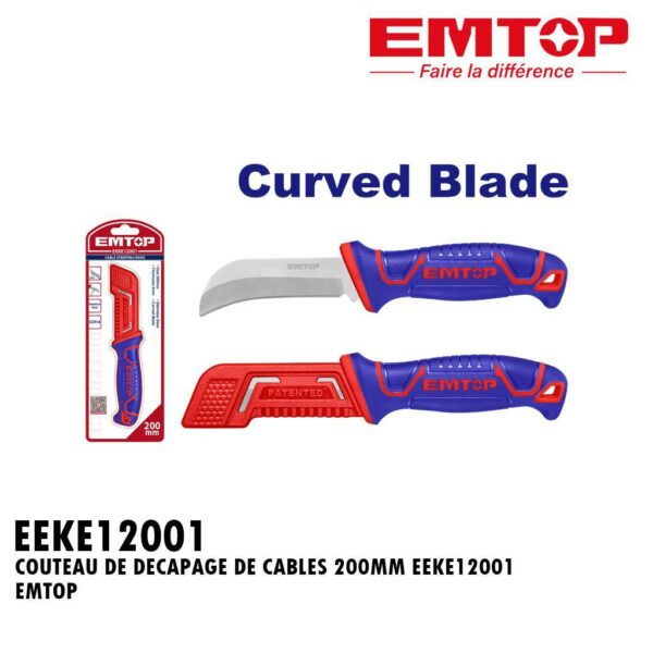 COUTEAU DE DECAPAGE DE CABLES 200MM EEKE12001 EMTOP