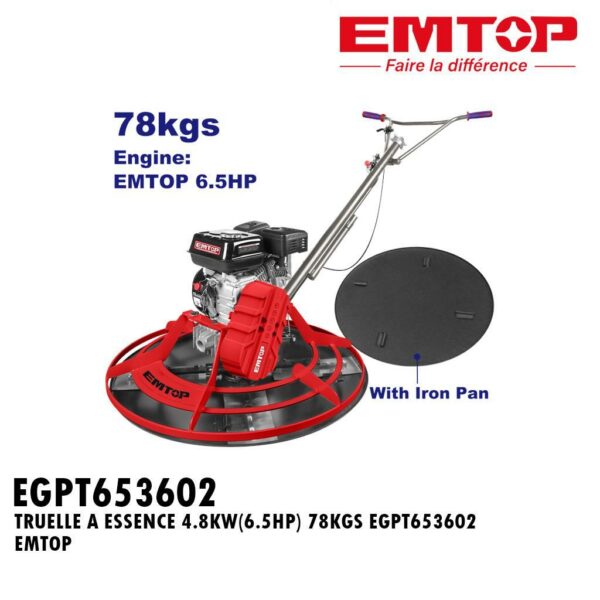 TRUELLE ELECTRIQUE A ESSENCE 4.8KW(6.5HP) 78KGS EGPT653602 EMTOP