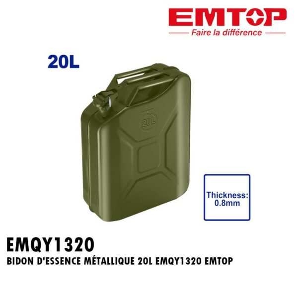 BIDON D'ESSENCE MÉTALLIQUE 20L EMQY1320 EMTOP