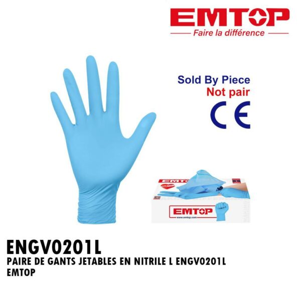 GANTS JETABLES EN NITRILE L ENGV0201L EMTOP