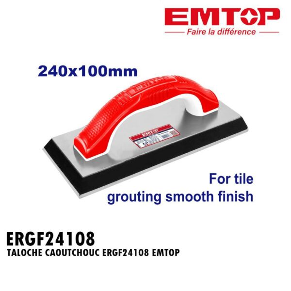 TALOCHE CAOUTCHOUC 240X100MM EP 15MM ERGF24108 EMTOP