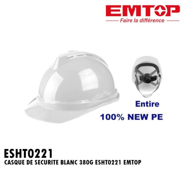 CASQUE DE SECURITE BLANC 380G ESHT0221 EMTOP
