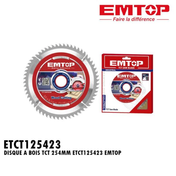 DISQUE A BOIS TCT 254MM ETCT125423 EMTOP