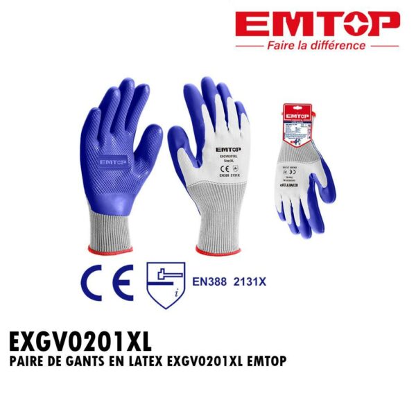 GANTS EN LATEX EXGV0201XL EMTOP