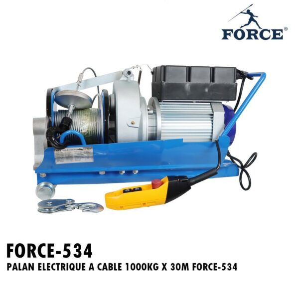 PALAN ELECTRIQUE A CABLE 1000KG X 30M FORCE-534