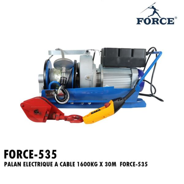 PALAN ELECTRIQUE A CABLE 1600KG X 30M FORCE-535