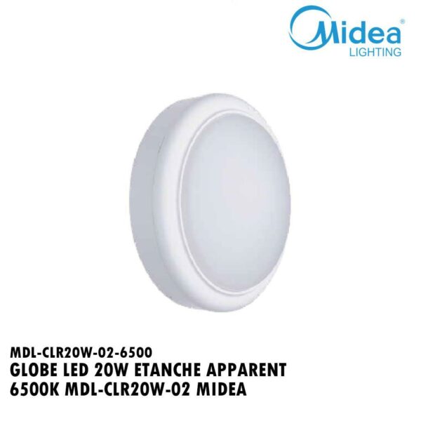 GLOBE LED 20W ETANCHE APPARENT 6500K MDL-CLR20W-02 MIDEA