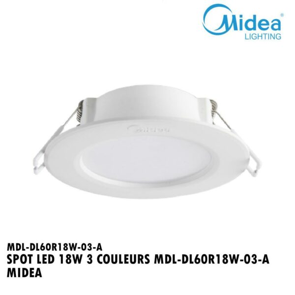 SPOT LED 18W 3 COULEURS MDL-DL60R18W-03-A MIDEA