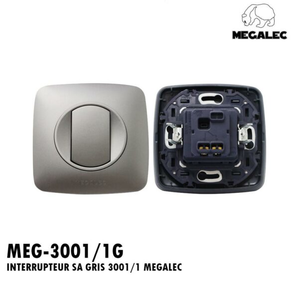 INTERRUPTEUR S ALL ENC 3001/1 GRIS MEGALEC