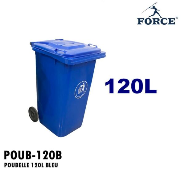 POUBELLE 120L BLEU