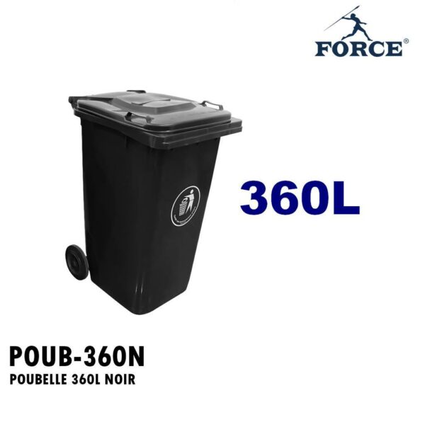POUBELLE 360L NOIR