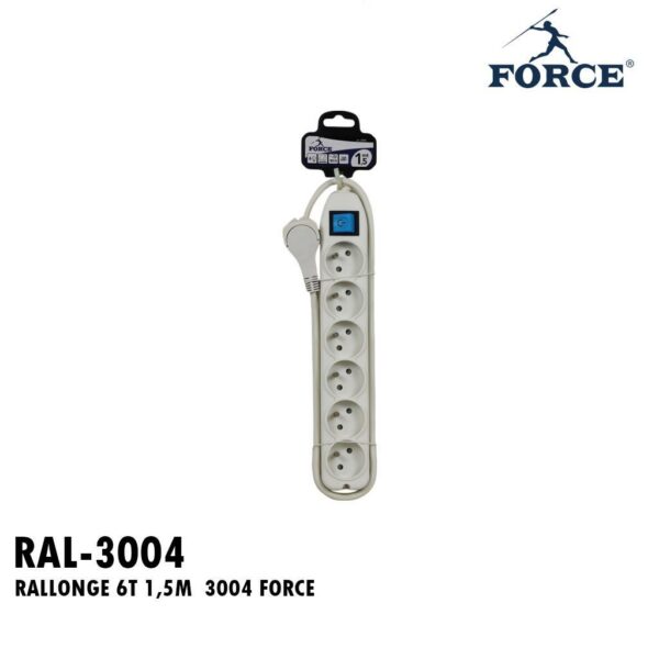 RALLONGE 6T 1,5M  3004 FORCE