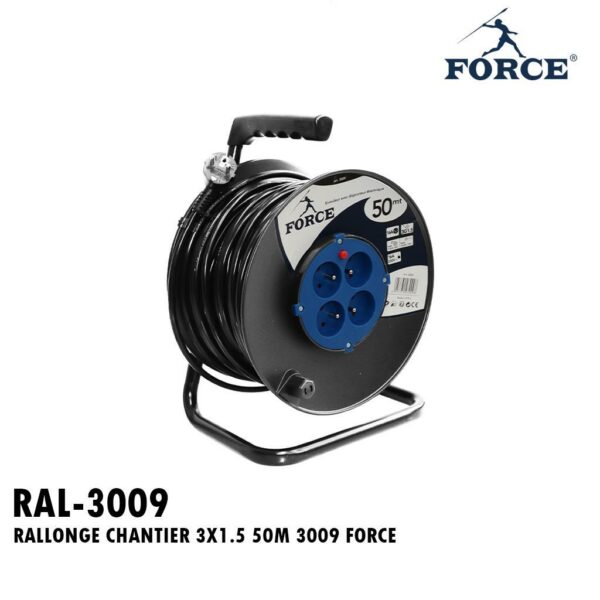 RALLONGE CHANTIER 3X1.5 50M 3009 FORCE
