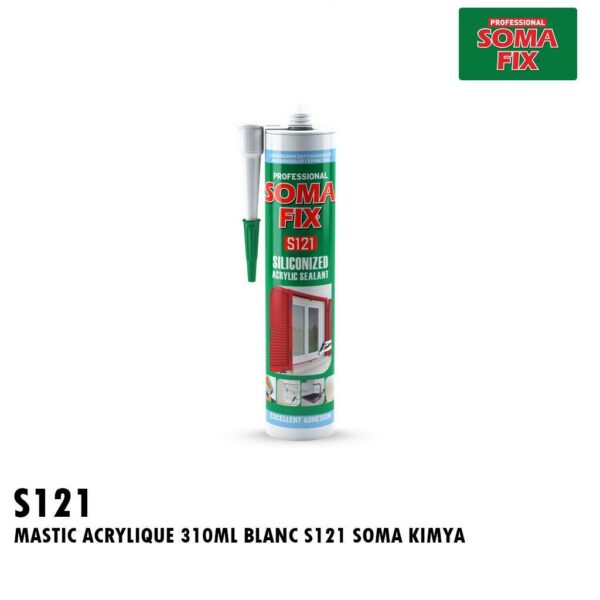 MASTIC ACRYLIQUE 310ML BLANC S121 SOMA KIMYA