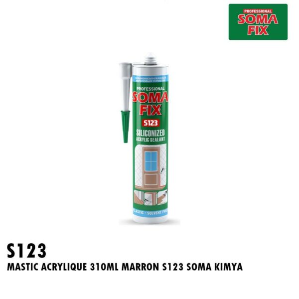 MASTIC ACRYLIQUE 310ML MARRON S123 SOMA KIMYA