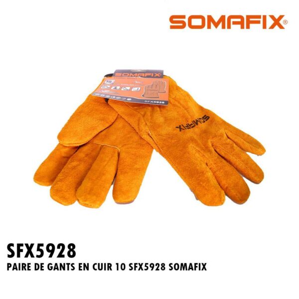 PAIRE DE GANTS EN CUIR 10 SFX5928 SOMAFIX