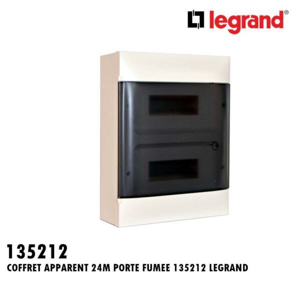 COFFRET 24 MODULES APPARENT PORTE FUMEE 135212 LEGRAND