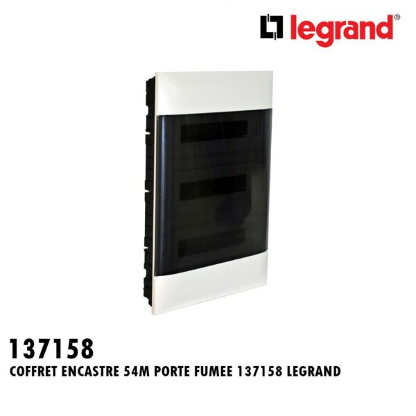 COFFRET 54 MODULES ENCASTRE PORTE FUMEE 137158 LEGRAND