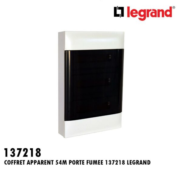 COFFRET 54 MODULES APPARENT PORTE FUMEE 137218 LEGRAND