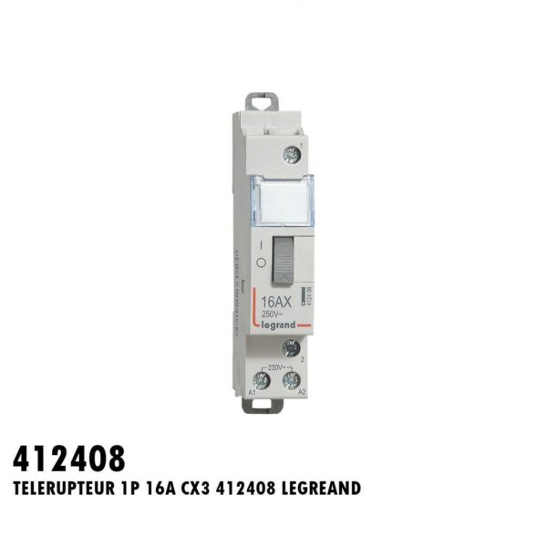 TELERUPTEUR 1P 16A CX3 412408 LEGRAND