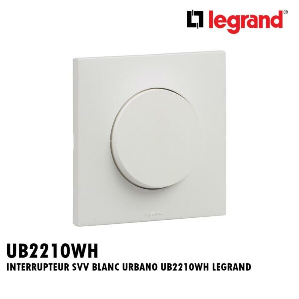 INTERRUPTEUR SVV BLANC URBANO UB2210WH LEGRAND