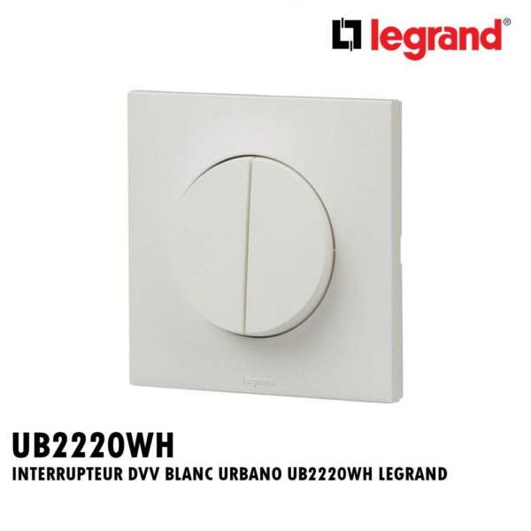 INTERRUPTEUR DVV BLANC URBANO UB2220WH LEGRAND