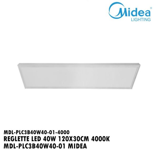 REGLETTE LED 40W 120X30CM 4000K MDL-PLC3B40W40-01 MIDEA
