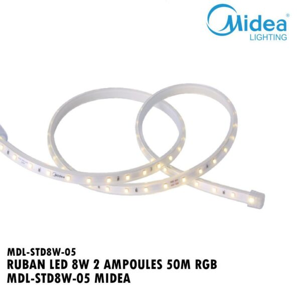 RUBAN LED 8W 2 AMPOULES 50M RGB MDL-STD8W-05 MIDEA