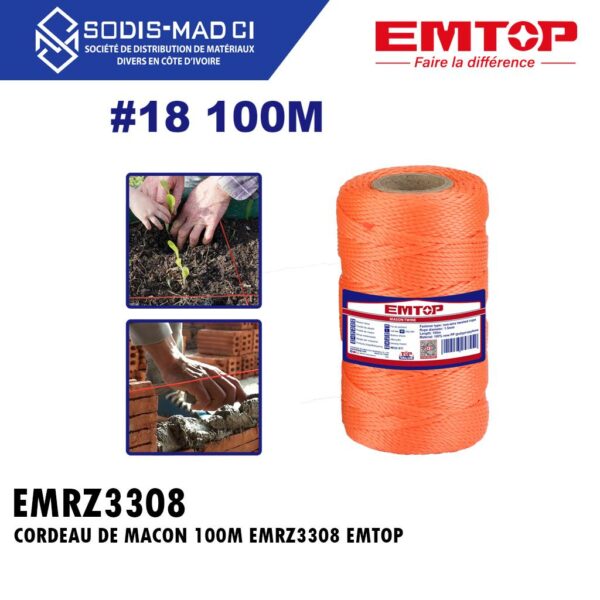 CORDEAU DE MACON 1.5MM 100M EMRZ3308 EMTOP