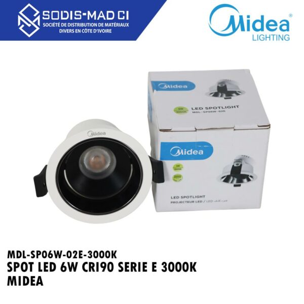 SPOT LED 6W CRI90 SERIE E 3000K MIDEA