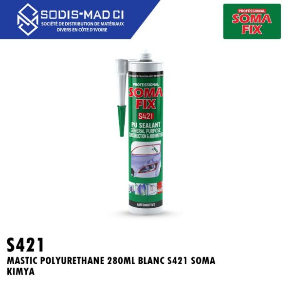 MASTIC POLYURETHANE 280ML BLANC S421 SOMA KIMYA