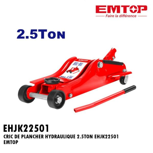 CRIC DE PLANCHER HYDRAULIQUE 2.5TON EHJK22501 EMTOP