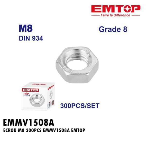 ECROU M8 300PCS EMMV1508A EMTOP