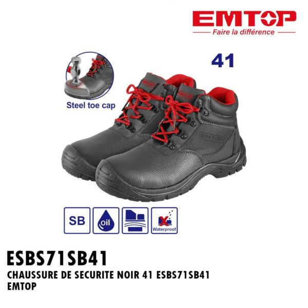 CHAUSSURE DE SECURITE NOIR 41 ESBS71SB41 EMTOP