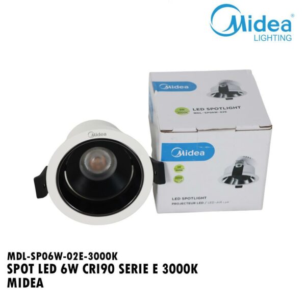 SPOT LED 6W CRI90 SERIE E 3000K MIDEA