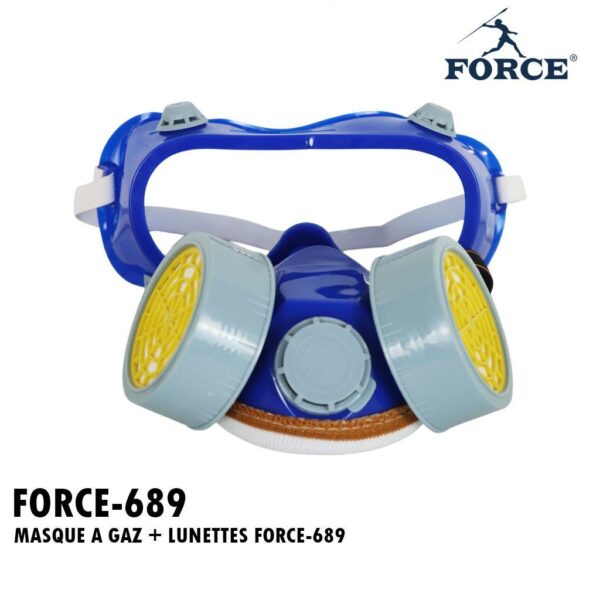 MASQUE A GAZ + LUNETTES FORCE-689