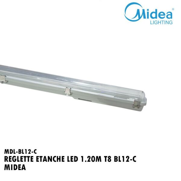 REGLETTE ETANCHE LED 1.20M T8 BL12-C MIDEA