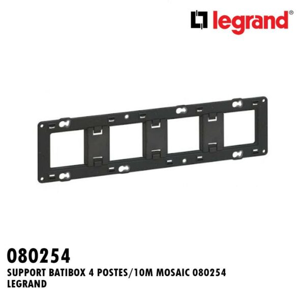 SUPPORT BATIBOX 4 POSTES/10M MOSAIC 080254 LEGRAND