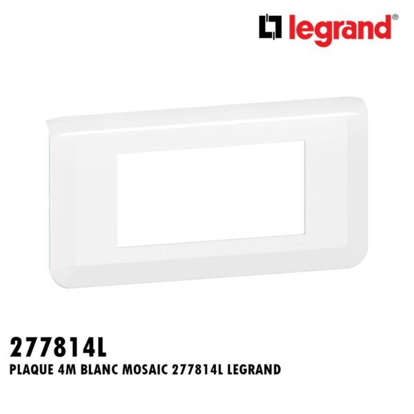 PLAQUE 4M BLANC MOSAIC 277814L LEGRAND