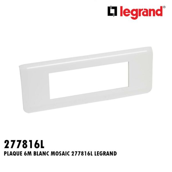 PLAQUE 6M BLANC MOSAIC 277816L LEGRAND