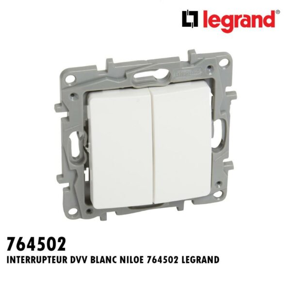 INTERRUPTEUR DVV BLANC NILOE 764502 LEGRAND
