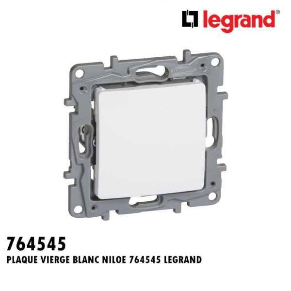 PLAQUE VIERGE BLANC NILOE 764545 LEGRAND