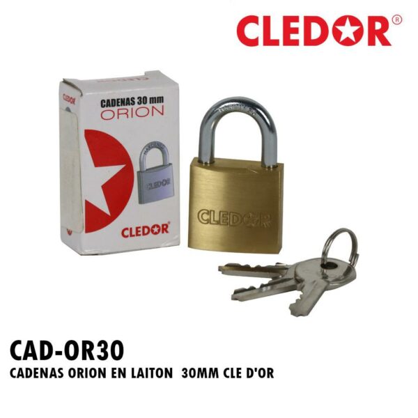 CADENAS ORION EN LAITON 30MM CLE D'OR