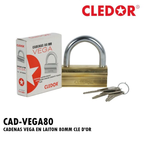 CADENAS VEGA EN LAITON 80MM CLE D'OR