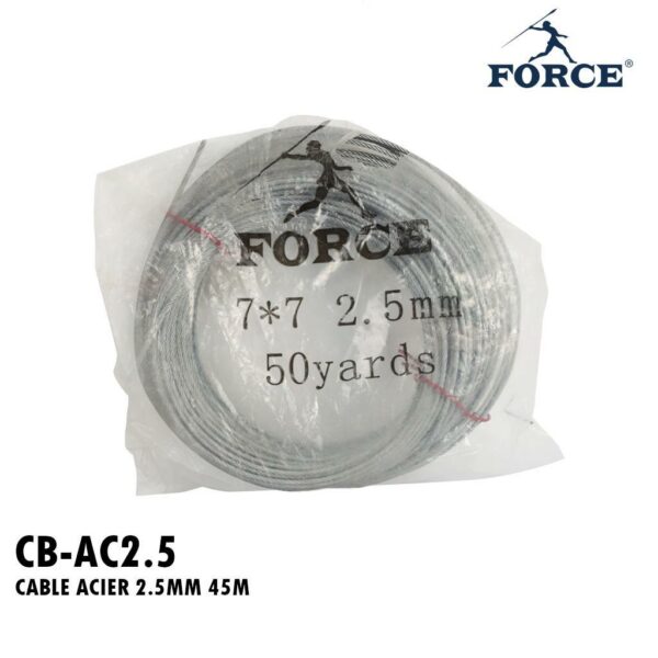 CABLE ACIER 2.5MM 45M