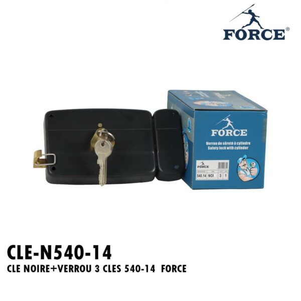 CLE NOIRE +VERROU 540-14 FORCE