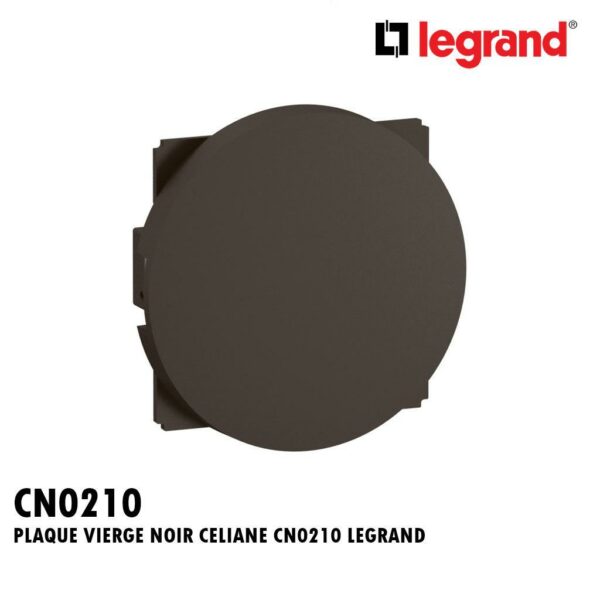 PLAQUE VIERGE NOIR CELIANE CN0210 LEGRAND